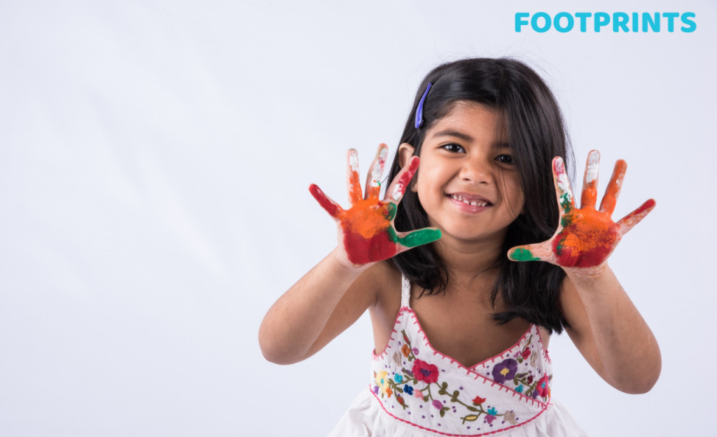 A girl celebrating Holi